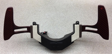 RED CARBON FIBRE PADDLE GEAR SHIFT SET