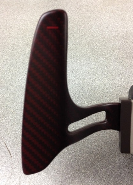 RED CARBON FIBRE PADDLE GEAR SHIFT SET