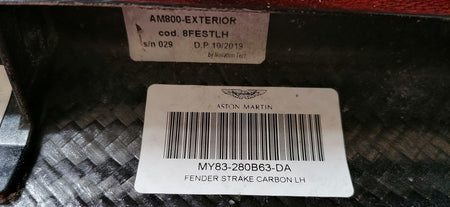 Image of CARBON FIBRE LEFT HAND WING FENDER STRAKE