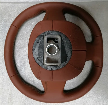 Image of HEATED CHESTNUT TAN LEATHER STEERING WHEEL