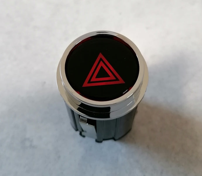 Image of GLASS HAZARD SWITCH - BRIGHT CHROME