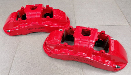 Image of FRONT DISC BRAKE CALIPER SET- RED - CARBON