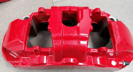 Image of FRONT DISC BRAKE CALIPER SET- RED - CARBON