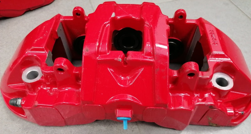 Image of FRONT DISC BRAKE CALIPER SET- RED - CARBON