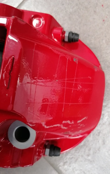 Image of FRONT DISC BRAKE CALIPER SET- RED - CARBON