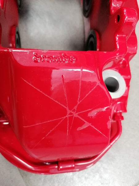 Image of FRONT DISC BRAKE CALIPER SET- RED - CARBON