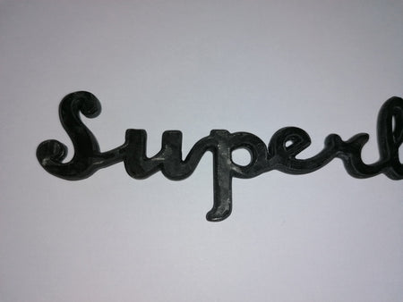 Image of CARBON FIBRE SUPERLEGGERA SCRIPT NAME BADGE