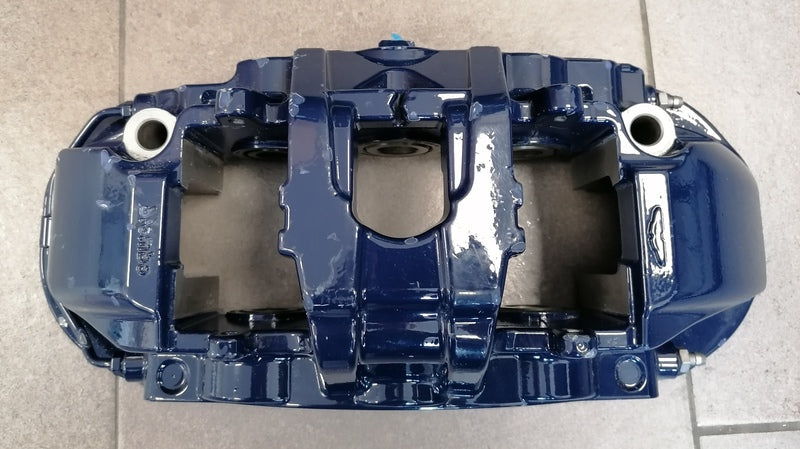 Image of FRONT RIGHT DISC BRAKE CALIPER - BLUE - CARBON