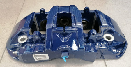 Image of FRONT RIGHT DISC BRAKE CALIPER - BLUE - CARBON