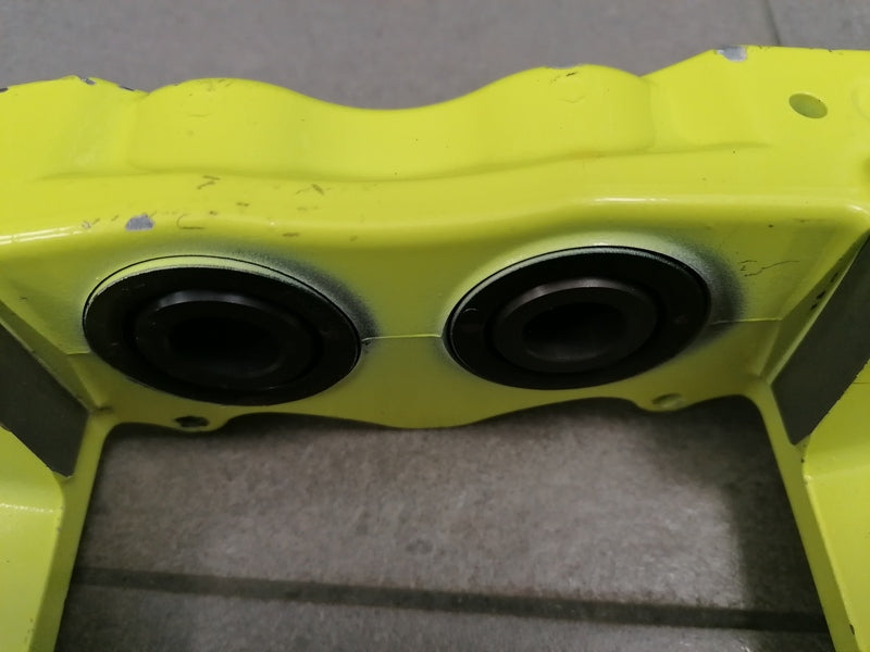 Image of REAR DISC BRAKE CALIPER - LIME YELLOW - LEFT - STEEL