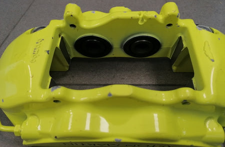 Image of REAR DISC BRAKE CALIPER - LIME YELLOW - LEFT - STEEL