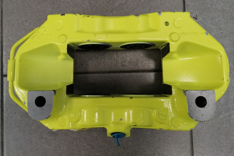 Image of REAR DISC BRAKE CALIPER - LIME YELLOW - LEFT - STEEL