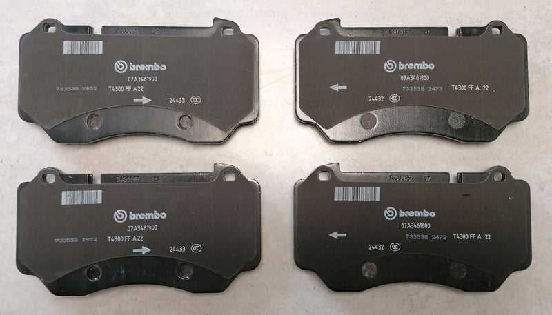 FRONT DISC BRAKE PADS FOR CARBON CERAMIC DISCS