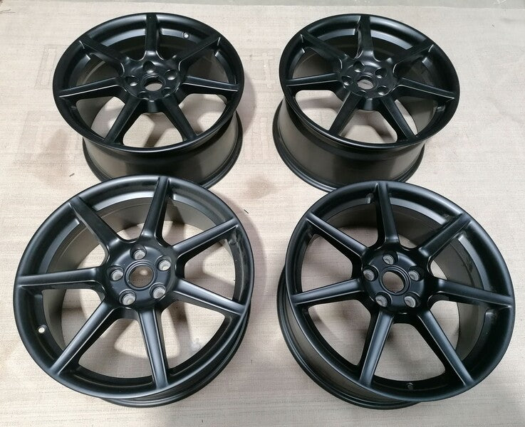 SET OF 4 ALUMINIUM WHEELS - SATIN BLACK