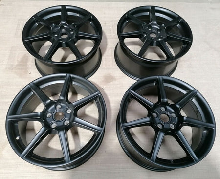 SET OF 4 ALUMINIUM WHEELS - SATIN BLACK