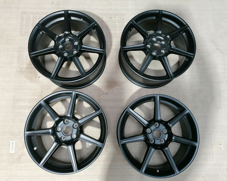 SET OF 4 ALUMINIUM WHEELS - SATIN BLACK