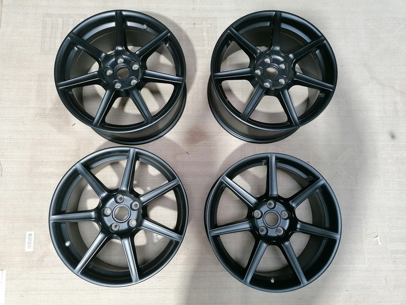 SET OF 4 ALUMINIUM WHEELS - SATIN BLACK
