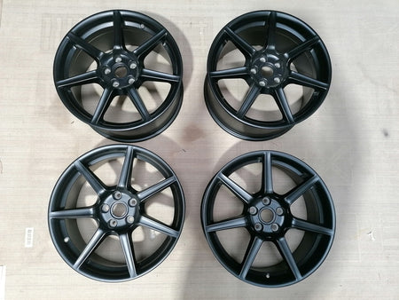 SET OF 4 ALUMINIUM WHEELS - SATIN BLACK
