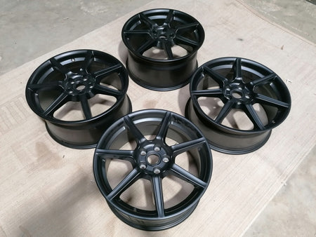 SET OF 4 ALUMINIUM WHEELS - SATIN BLACK