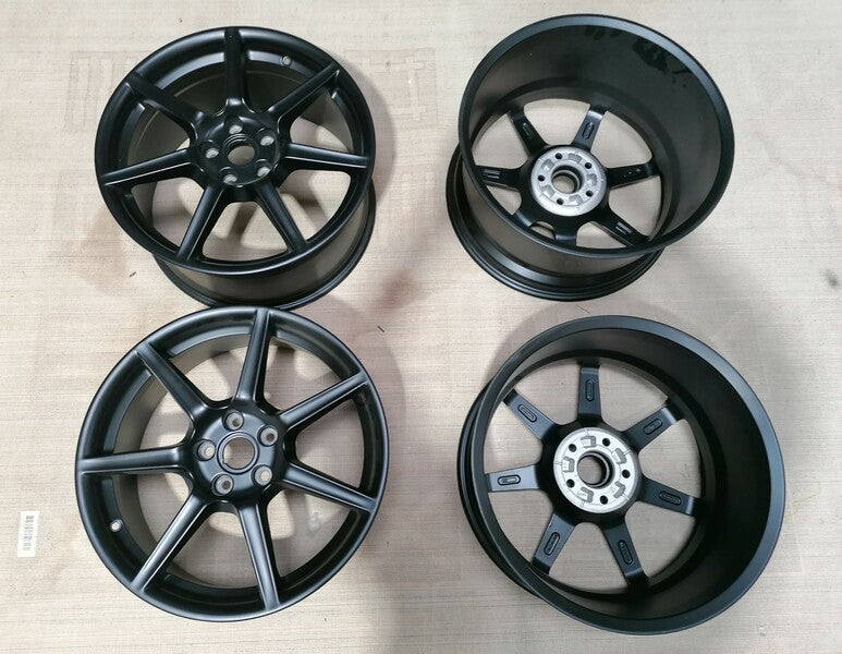 SET OF 4 ALUMINIUM WHEELS - SATIN BLACK