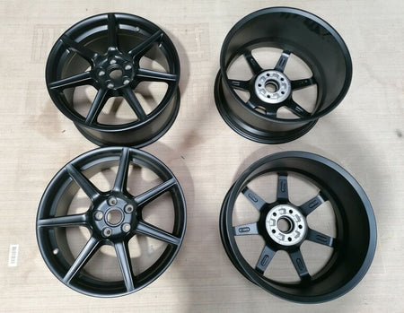SET OF 4 ALUMINIUM WHEELS - SATIN BLACK