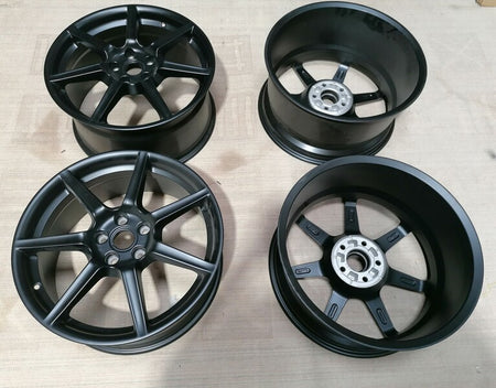 SET OF 4 ALUMINIUM WHEELS - SATIN BLACK