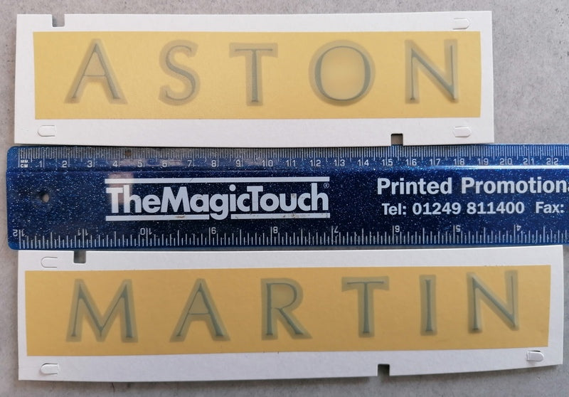 Image of REAR ASTON MARTIN LARGE SCRIPT BADGE - BLACK