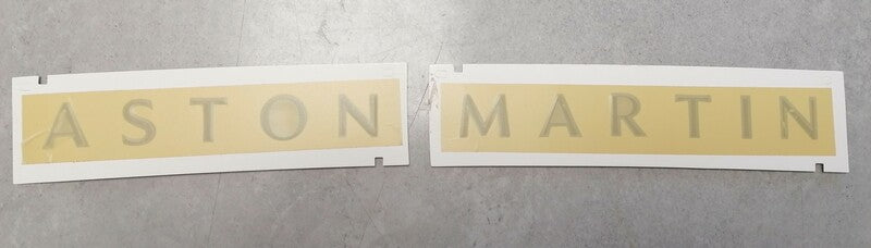 ASTON MARTIN REAR SCRIPT BADGE - CHROME
