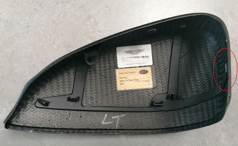 Image of SATIN CARBON MIRROR CAPS - PAIR