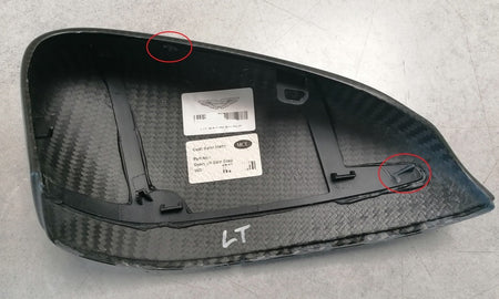 Image of SATIN CARBON MIRROR CAPS - PAIR