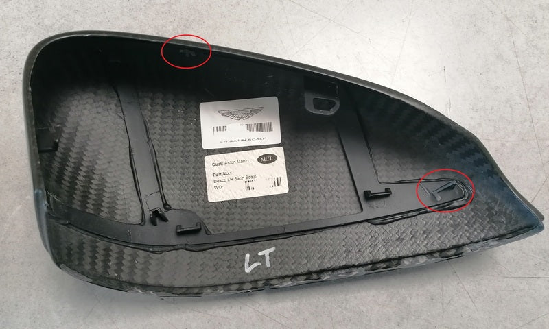 Image of SATIN CARBON MIRROR CAPS - PAIR