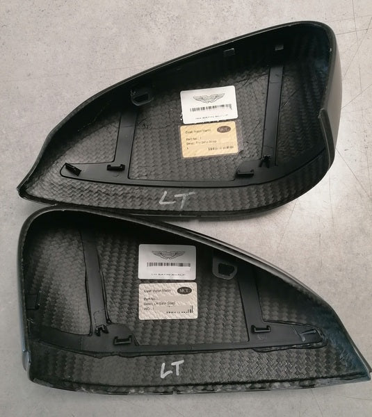 Image of SATIN CARBON MIRROR CAPS - PAIR