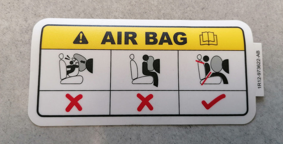 Label,  Airbag Sunvisor Graphic, (2+0)