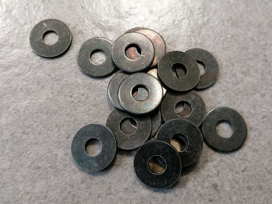 Washer, flate steel black