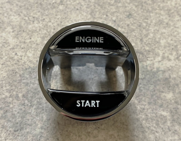 IGNITION KEY BEZEL START STOP BRIGHT CHROME