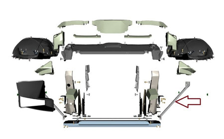Image of RADIATOR GRILLE PANEL LEFT SIDE