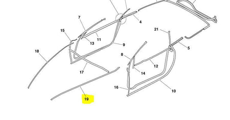 Image of LEFT HAND WING FENDER SEAL