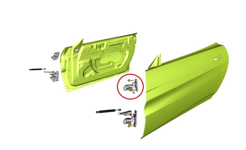 Image of LEFT HAND UPPER DOOR HINGE