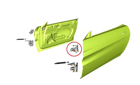 Image of LEFT HAND UPPER DOOR HINGE