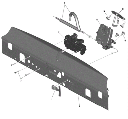 Image of REAR BOOT TRUNK DECKLID STRIKER CATCH LATCH