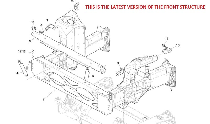 Image of FRONT STRUCTURE FRAME