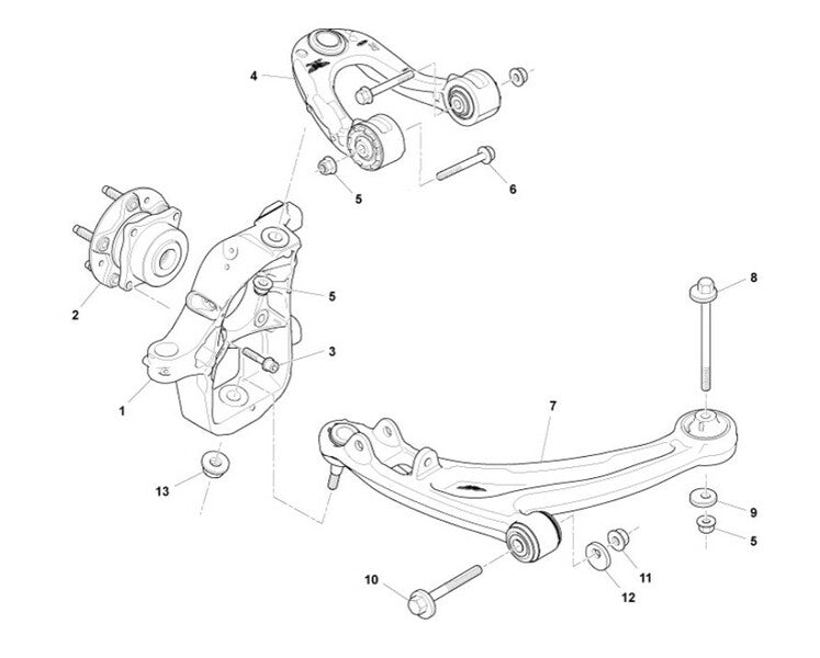 FRONT SUSPENSION KNUCKLE NUT WITH WASHER