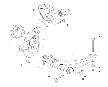 FRONT SUSPENSION KNUCKLE NUT WITH WASHER