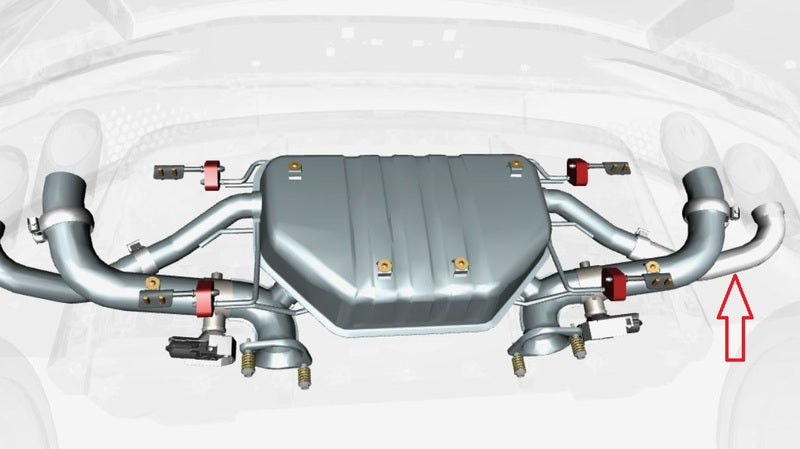 Image of OUTER LEFT SIDE EXHAUST TAIL PIPE