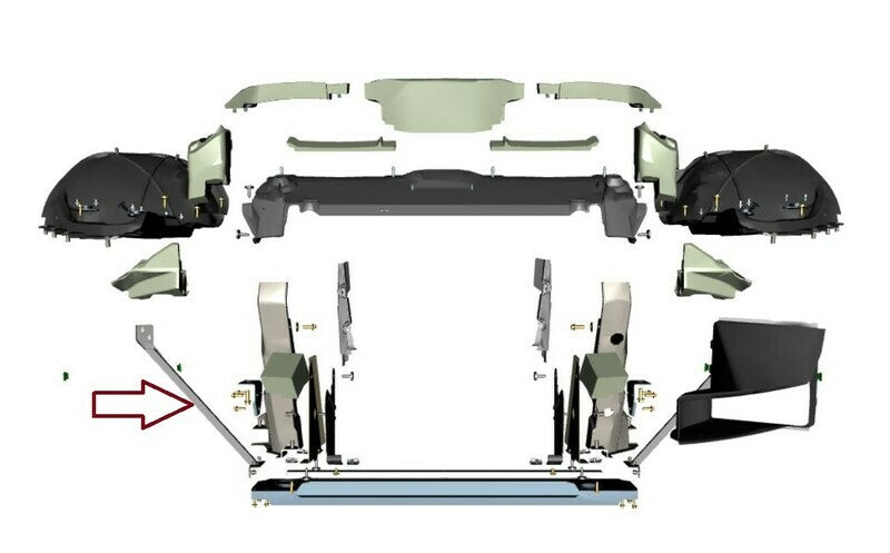 Image of RADIATOR GRILLE PANEL RIGHT SIDE