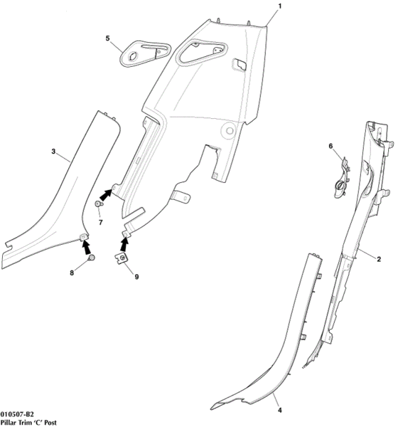 Image of REAR SEAT BELT BEZEL TRIM RIGHT HAND