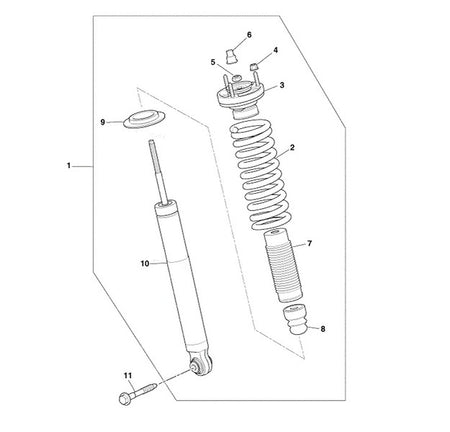 Image of REAR SUSPENSION DAMPER SPRING COUPE