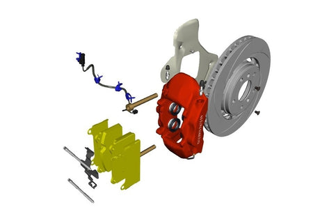 Image of REAR BRAKE PAD SET OF 4 - STEEL