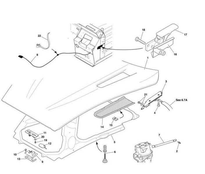 Image of FRONT GAS BONNET HOOD STRUT