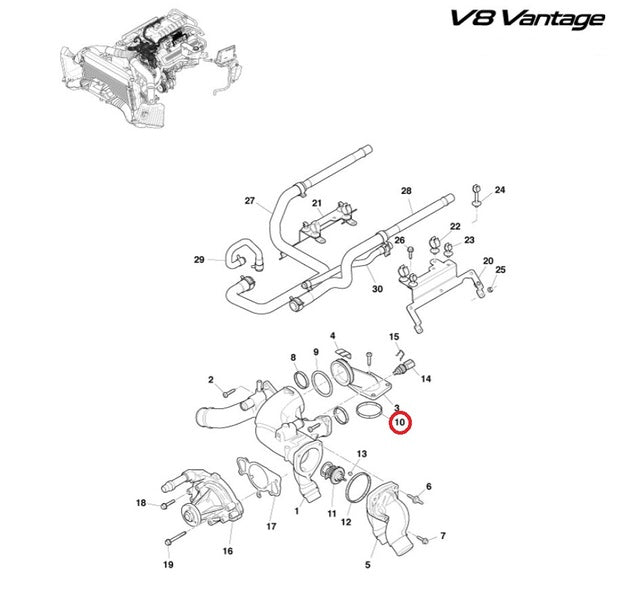 Image of THERMOSTAT HOUSING GASKET SEAL
